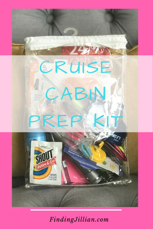 image of cruise cabin prep kit FindingJillian.com
