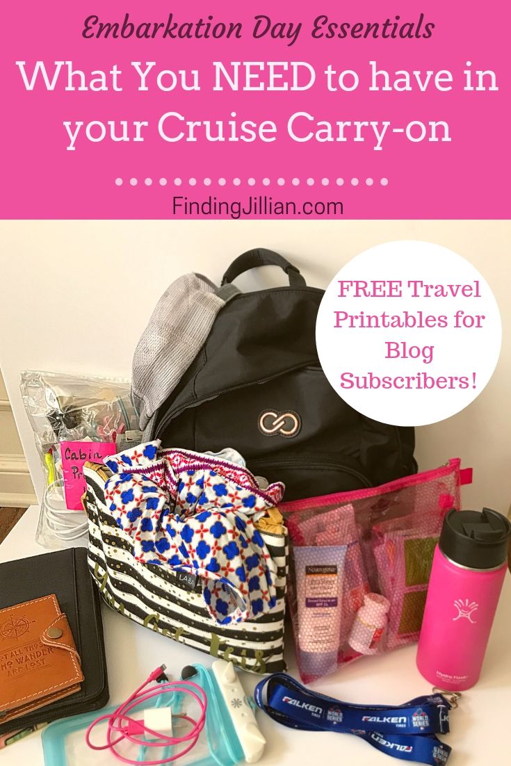 Cruise Vacation Embarkation Day Bag Must Haves