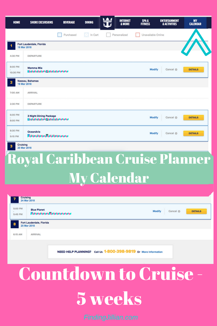 royal caribbean cruise planner booked