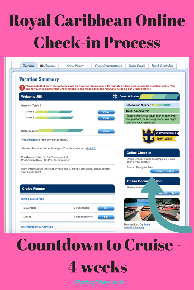 Royal Caribbean Cruise Online Check-in Process_FindingJillian.com