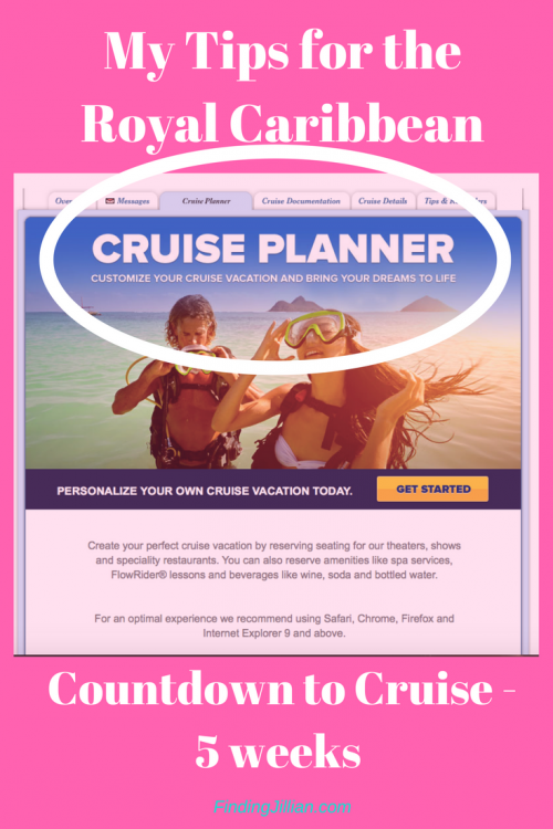 Royal Caribbean cruise planner feature FindingJillian.com
