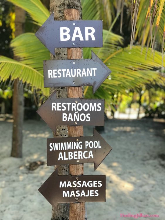 Direction Sign at Nachi Cocom Beach Club