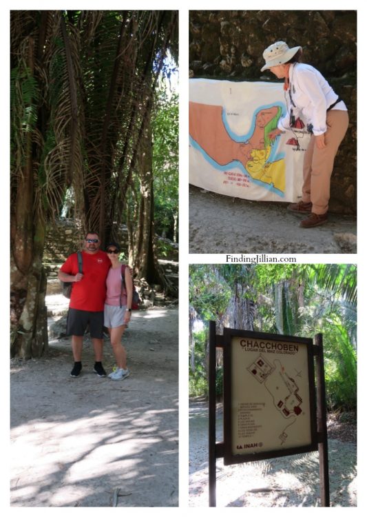 collage from Chacchoben mayan ruins tour