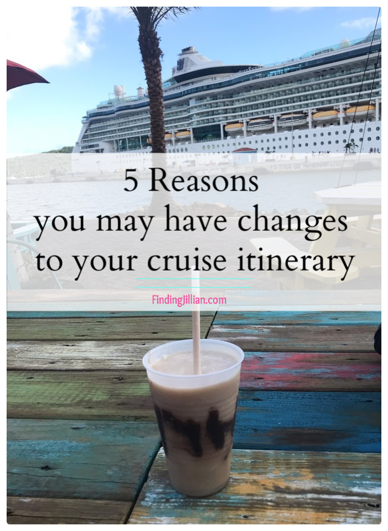 changes to cruise itinerary