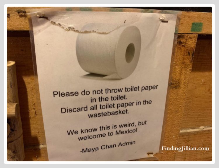 image of sign about toilet paper