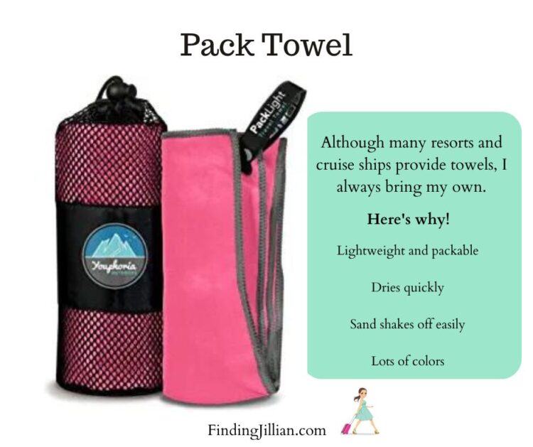 image of a pack towel