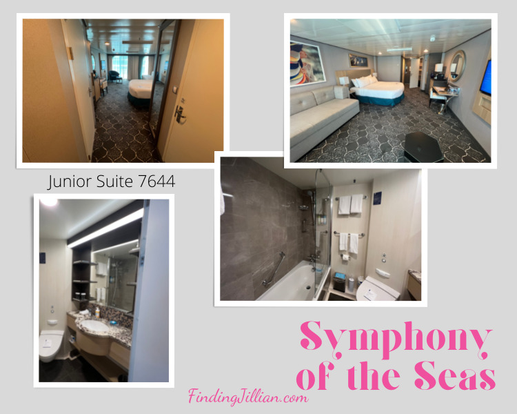 collage image of cabin on symphony of the seas cruise ship