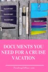 Pinterest image promoting Documents you need for a cruise vacation